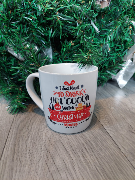 Hot Chocolate and Christmas Movie's White Ceramic Mug