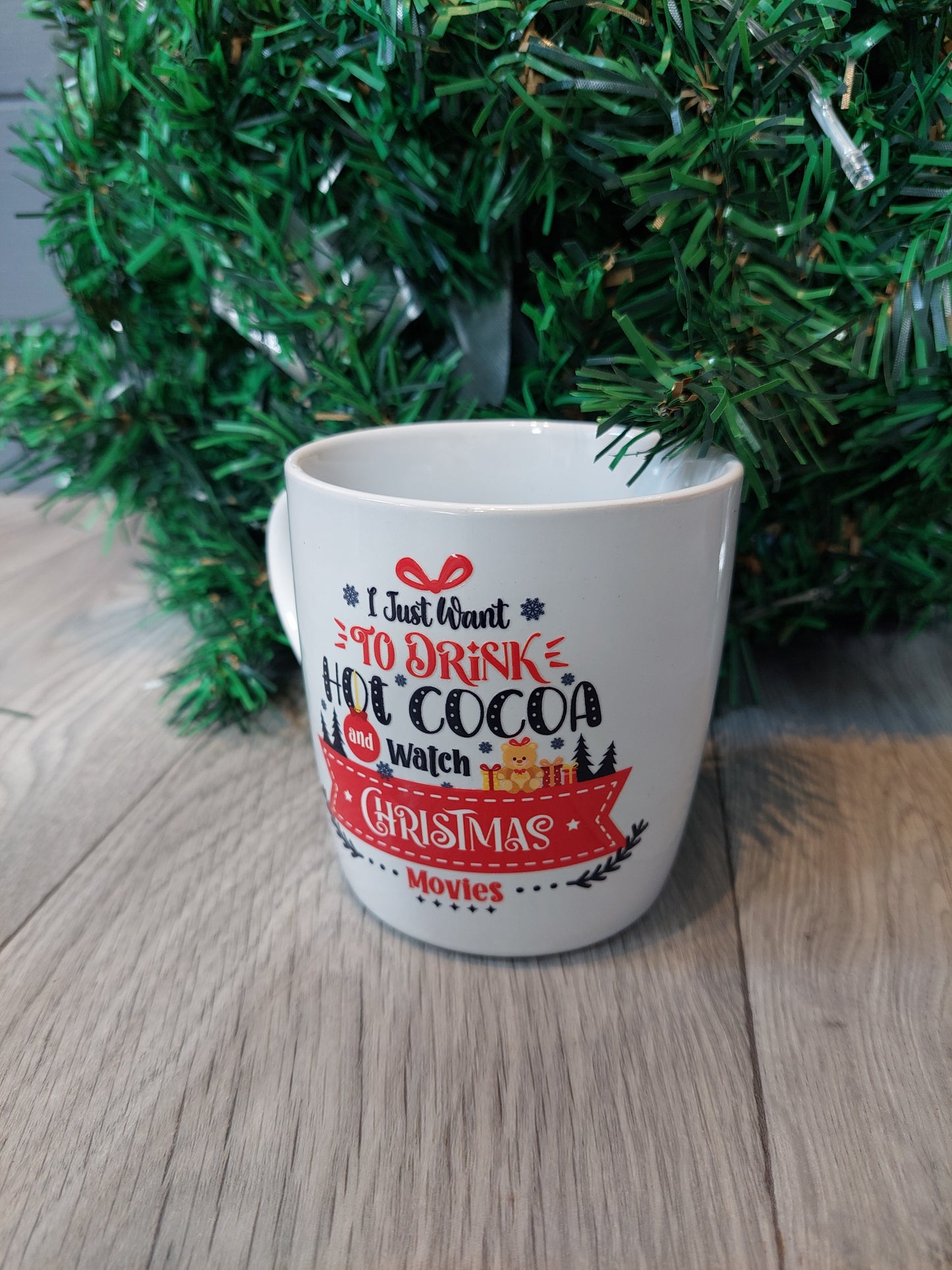 Hot Chocolate and Christmas Movie's White Ceramic Mug