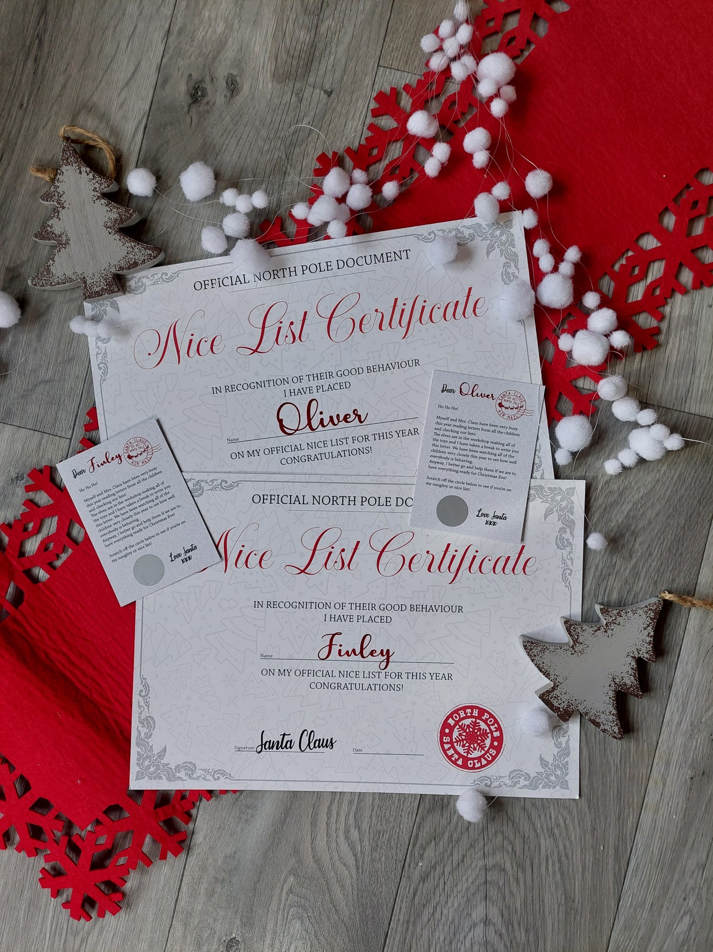 Christmas Letter From Santa and Nice List Certificate