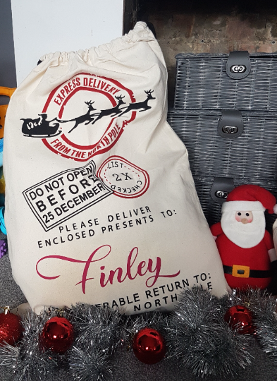 Personalised Large Christmas Stocking Sack from Santa
