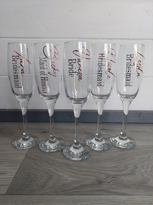 Personalised Wedding Champagne Flutes